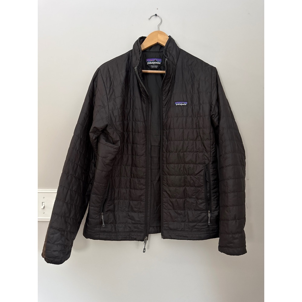 Patagonia Nano Puff Jacket Medium Black Insulated Puffer Quilted Mens
